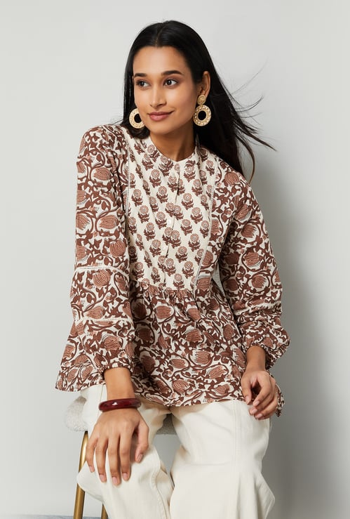 MELANGE Floral Print Tunic