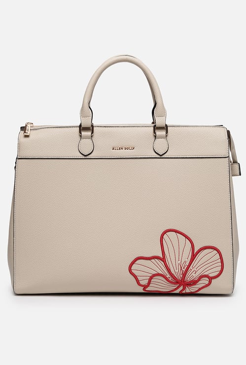 ALLEN SOLLY Embroidered Laptop Bag
