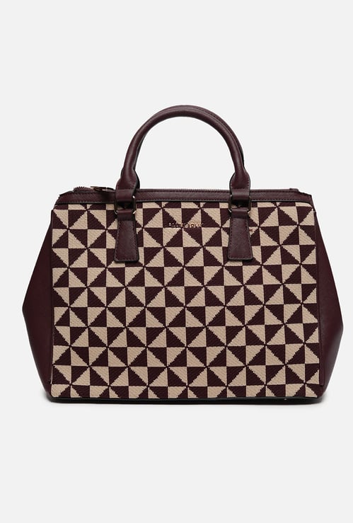 ALLEN SOLLY Geometric Pattern Handheld Bag