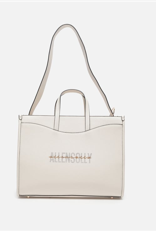 ALLEN SOLLY Brand Print Handheld Bag