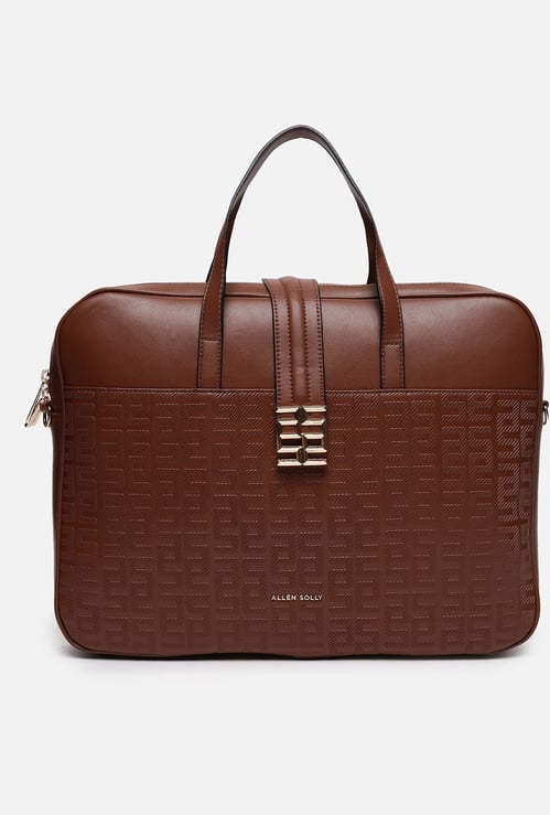 ALLEN SOLLY Embossed Laptop Bag