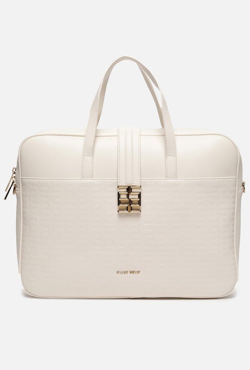 ALLEN SOLLY Embossed Laptop Bag