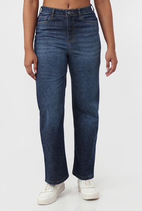 KRAUS Washed Straight Fit Jeans