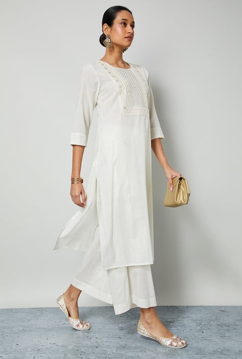 MELANGE Embroidered Kurta Set