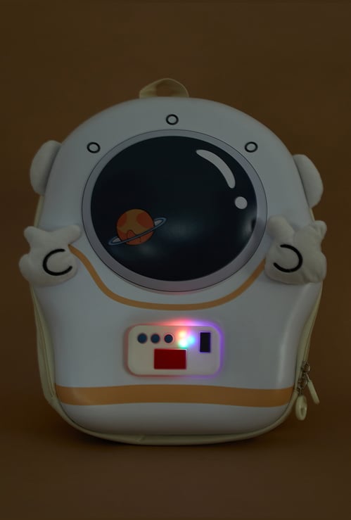 GINGER Space Theme Printed Backpack with LED Lights