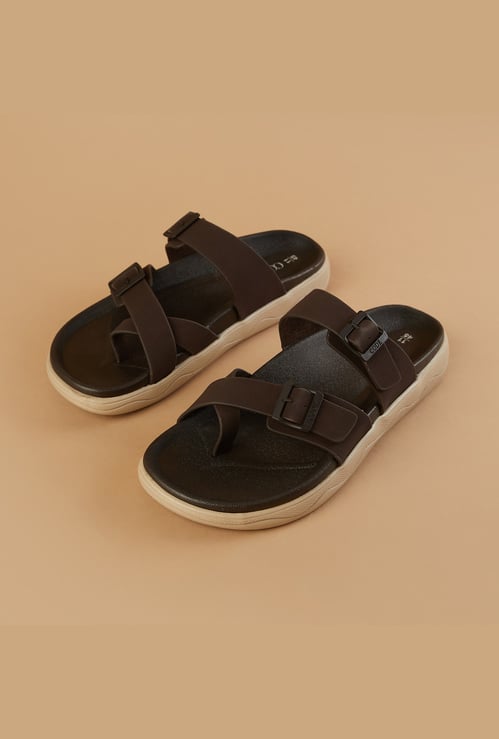 CODE Buckle-Detailed Sandals