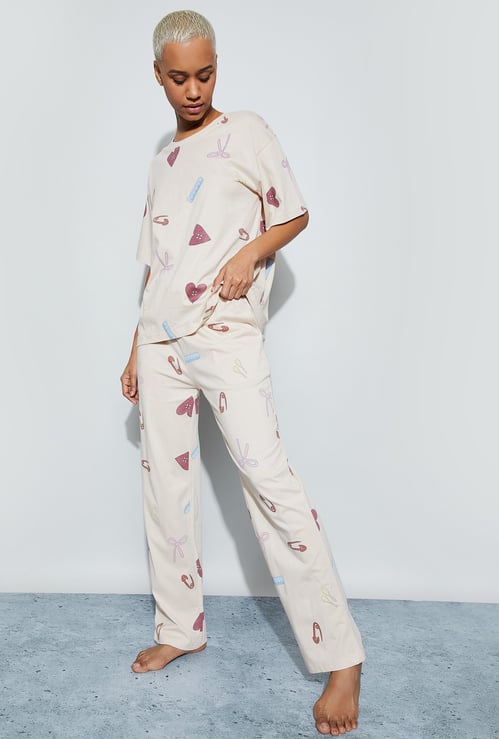 GINGER Printed Night Suit