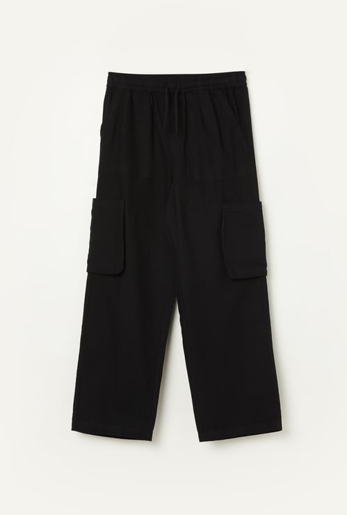FAME FOREVER Boys Textured Elasticated Cargos