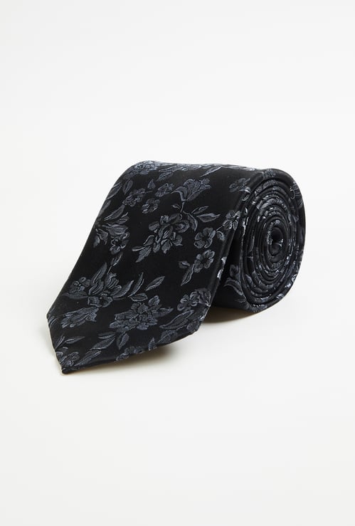 LOUIS PHILIPPE Floral Jacquard Tie