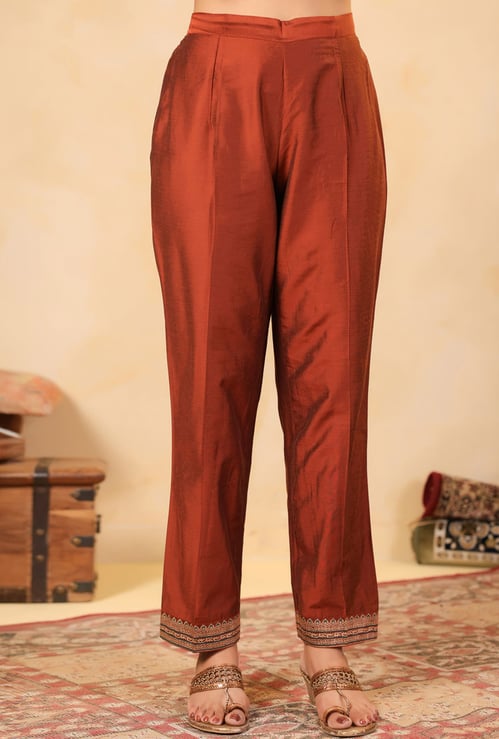 SPAN Solid Straight Pants