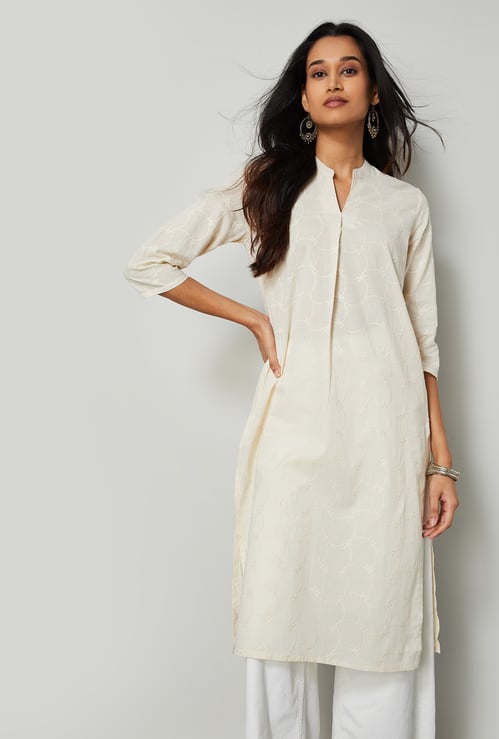 MELANGE Embroidered Straight Kurta