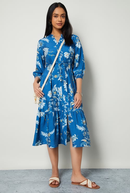 COLOUR ME Floral Print Midi Dress