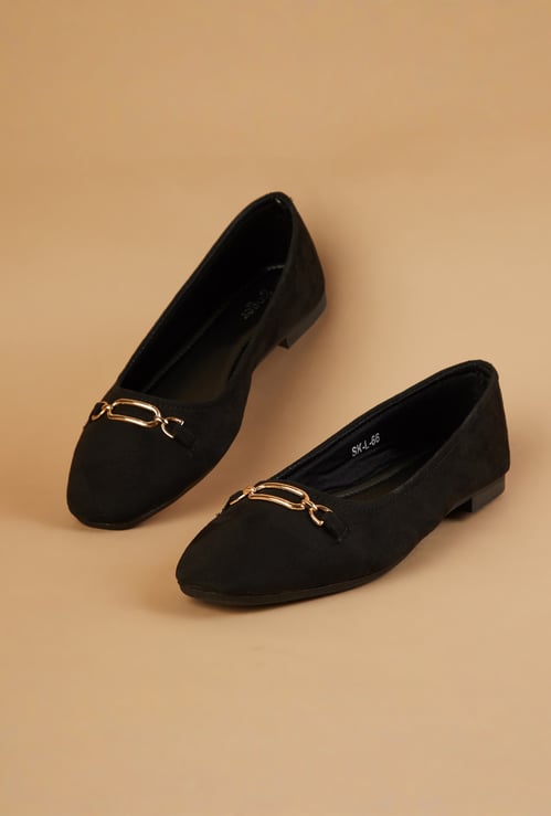 GINGER Horsebit Accent Ballet Flats