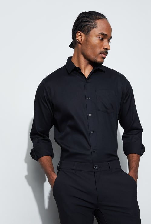 CODE Textured Regular Fit Formal Shirt
