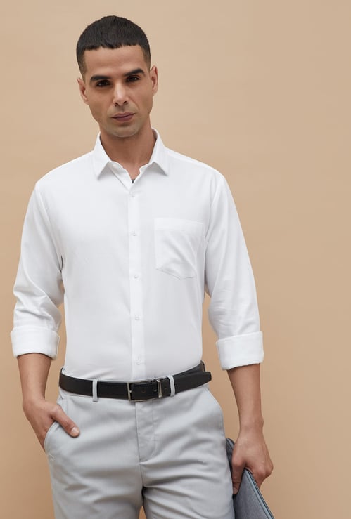 CODE Textured Regular Fit Formal Shirt