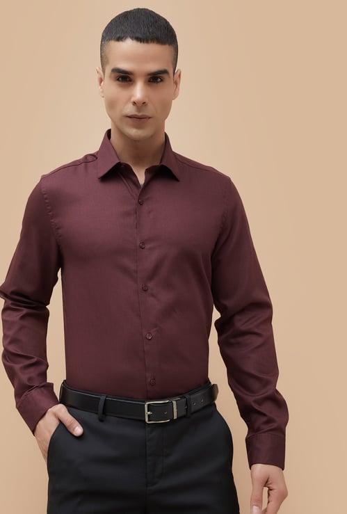 CODE Textured Slim Fit Formal Shirt