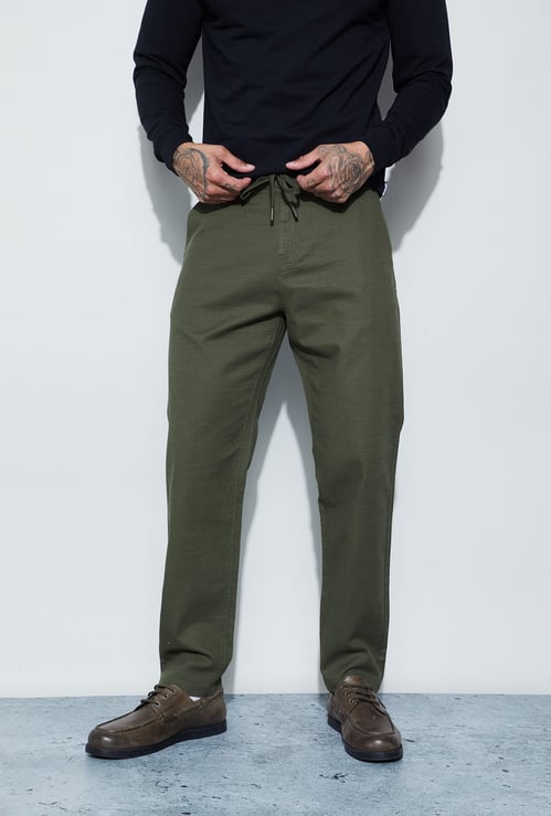 FAME FOREVER Solid Regular Fit Trousers