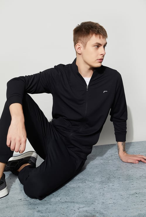 FAME FOREVER ACTIVE Textured Zip-Up Sweatshirt