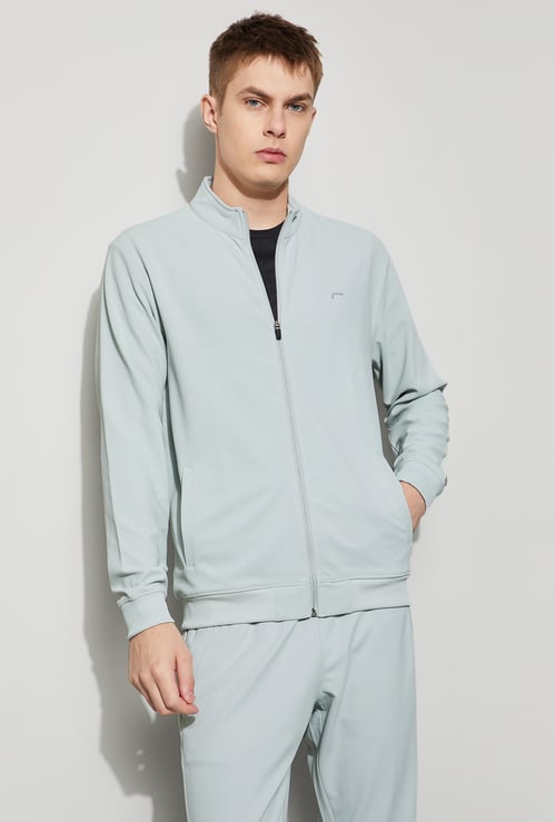 FAME FOREVER ACTIVE Textured Zip-Up Sweatshirt