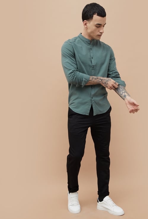 FAME FOREVER Solid Smart Fit Shirt