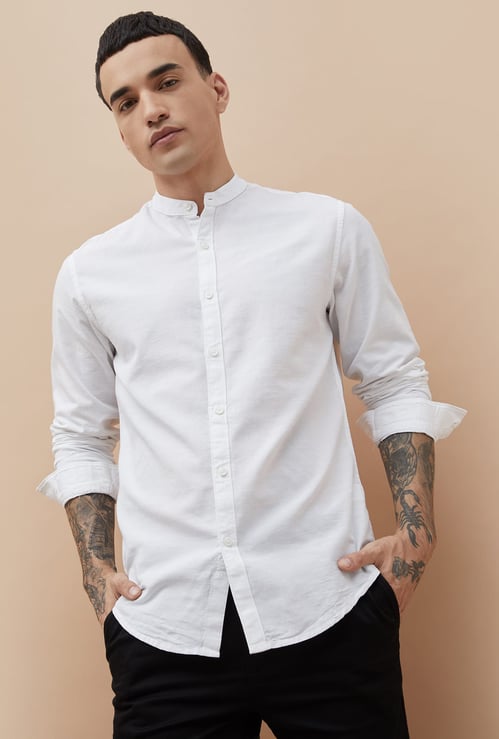 FAME FOREVER Solid Smart Fit Shirt