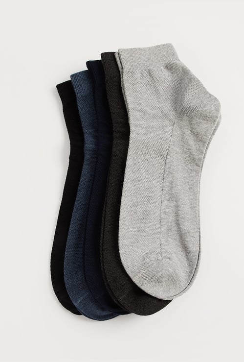 BONJOUR Solid Ankle-Length Socks - Pack of 5