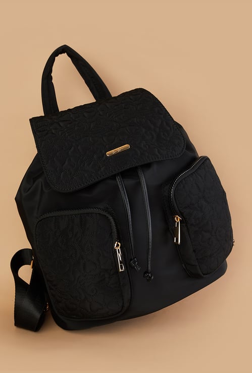 GINGER Quilted Drawstring Backpack