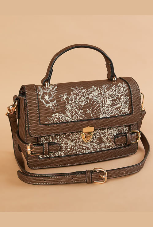 GINGER Floral Print Handheld Bag
