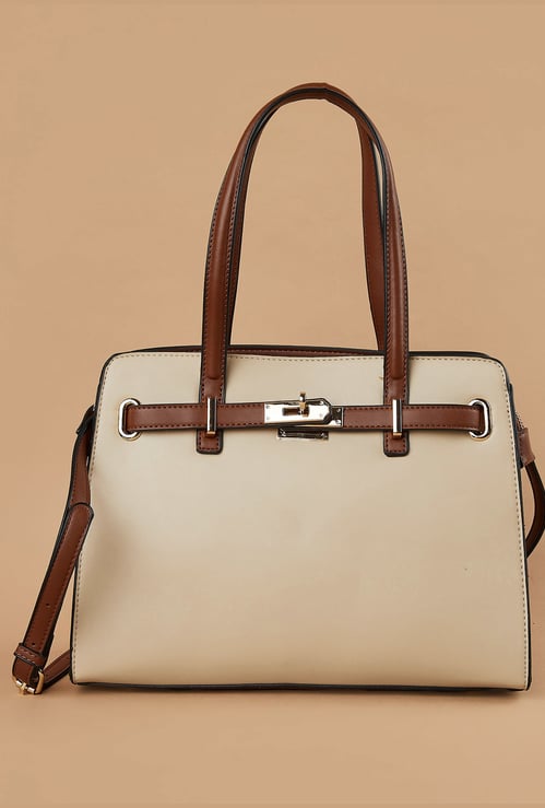 CODE Colourblocked Shoulder Bag