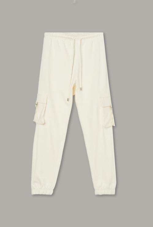 FAME FOREVER Girls Solid Cargo Joggers