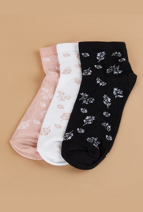 GINGER Printed Knit Socks - Pack of 3