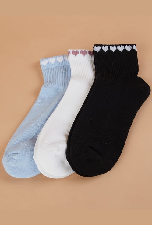 GINGER Knitted Ankle Length Socks - Pack of 3