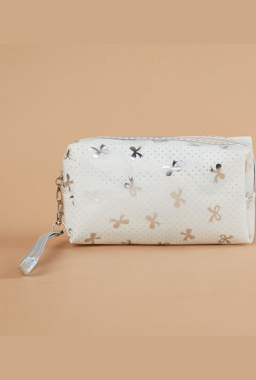 GINGER Bow Print Vanity Pouch