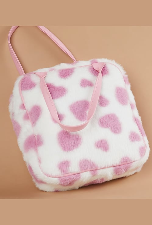 GINGER Heart Print Handheld Bag