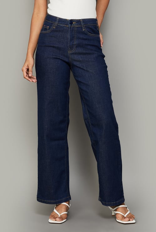 KRAUS Washed Wide-Leg Jeans