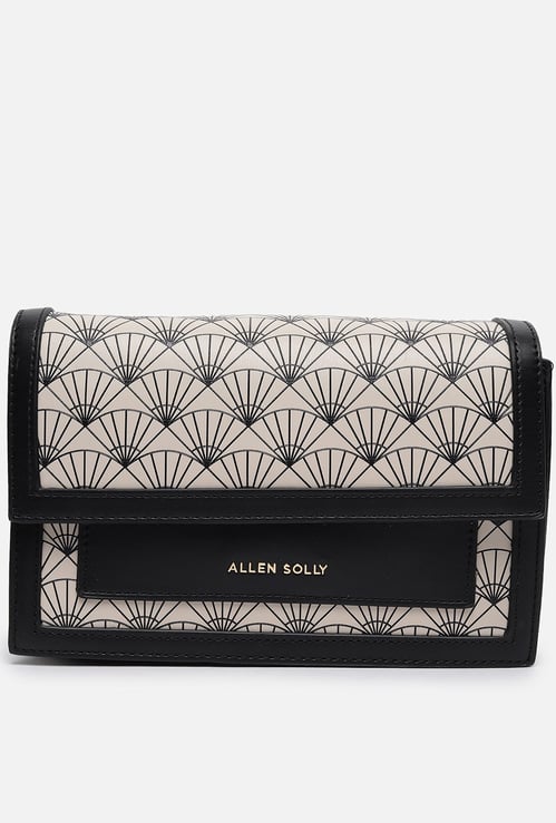 ALLEN SOLLY Geometric Print Sling Bag