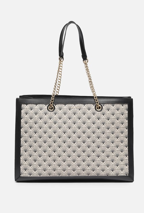 ALLEN SOLLY Geometric Print Laptop Bag
