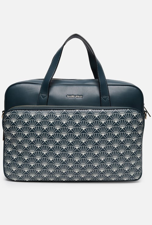ALLEN SOLLY Goemetric Print Laptop Bag
