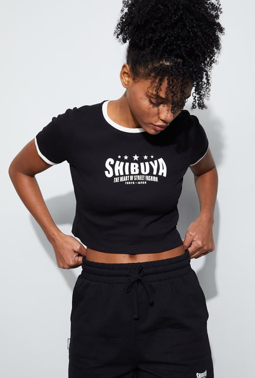 KAPPA Printed Cropped T-shirt