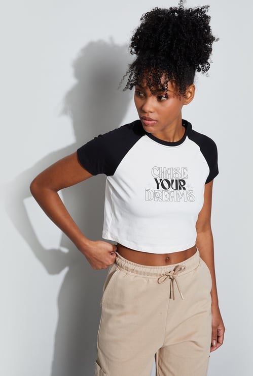 KAPPA Printed Cropped T-shirt