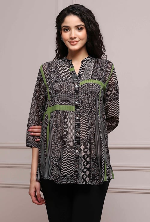 BIBA Ethnic Motif Straight Kurti with Camisole