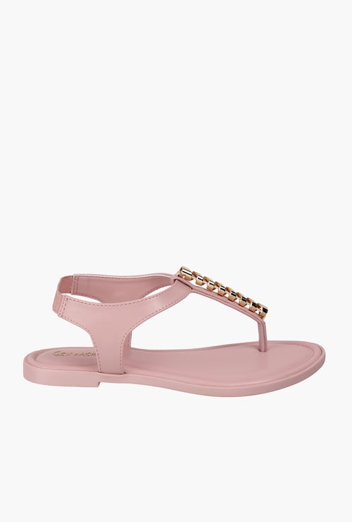 CATWALK Solid T-strap Flats