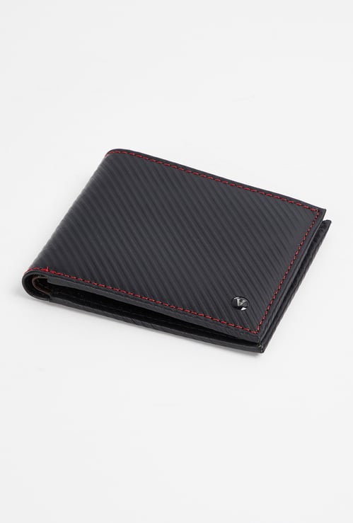 VAN HEUSEN Ribbed Leather Bi-Fold Wallet