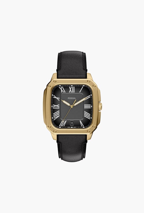 FOSSIL Crosby Rectangular Dial Leather Strap Analog Watch - FS6151I
