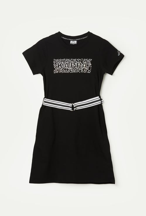 KAPPA Girls Brand PrintT-shirt Dress with Belt