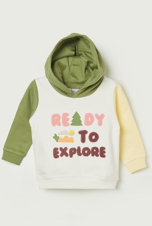 JUNIORS Boys Chenille Embroidered Hoodie