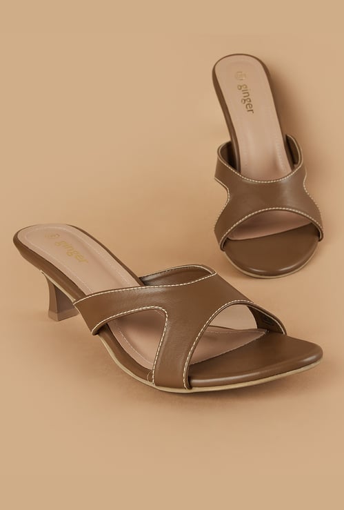 GINGER Solid Kitten Heels