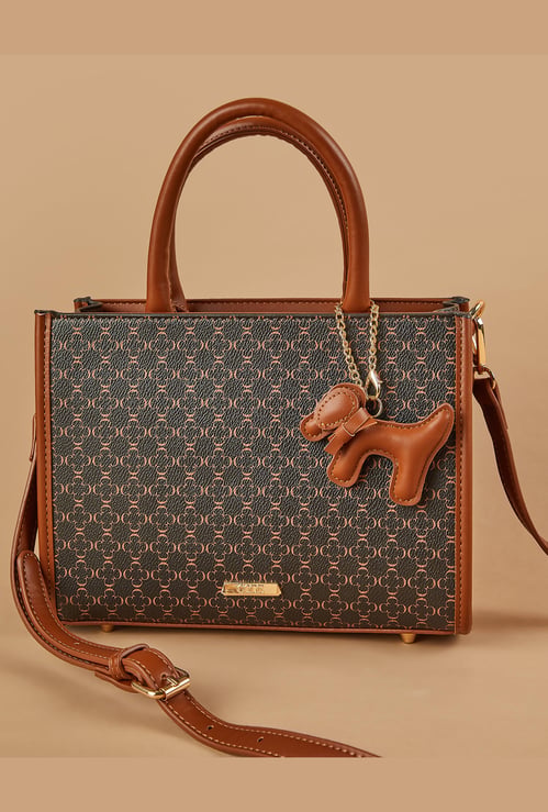 CODE Monogram Print Handheld Bag