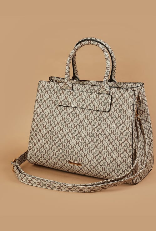 CODE Monogram Print Handheld Bag