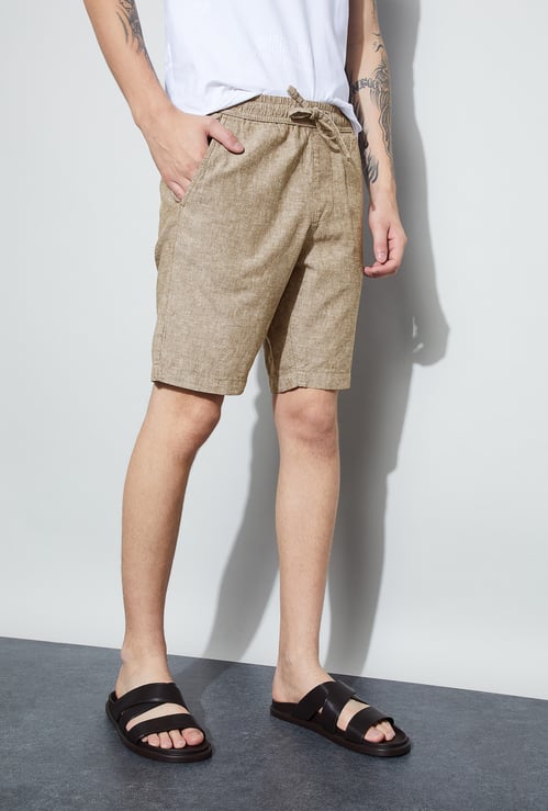 FAME FOREVER Solid Regular Shorts